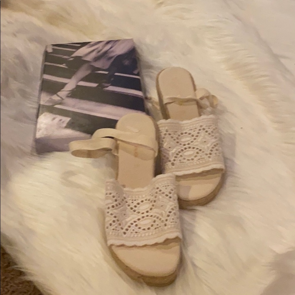 Boho Chic Cream Crochet Summer Sandals